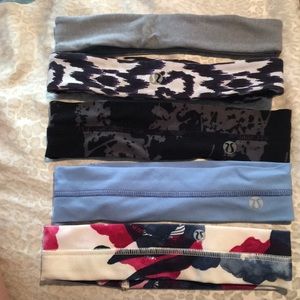 Set of 5 Lululemon  headbands - assorted colors.